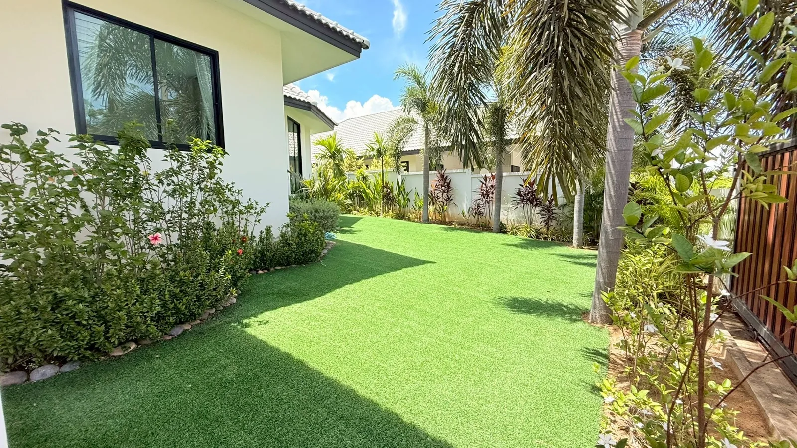 Private landscaped garden path