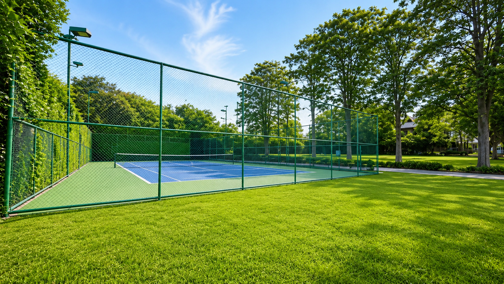 The full-size tennis court