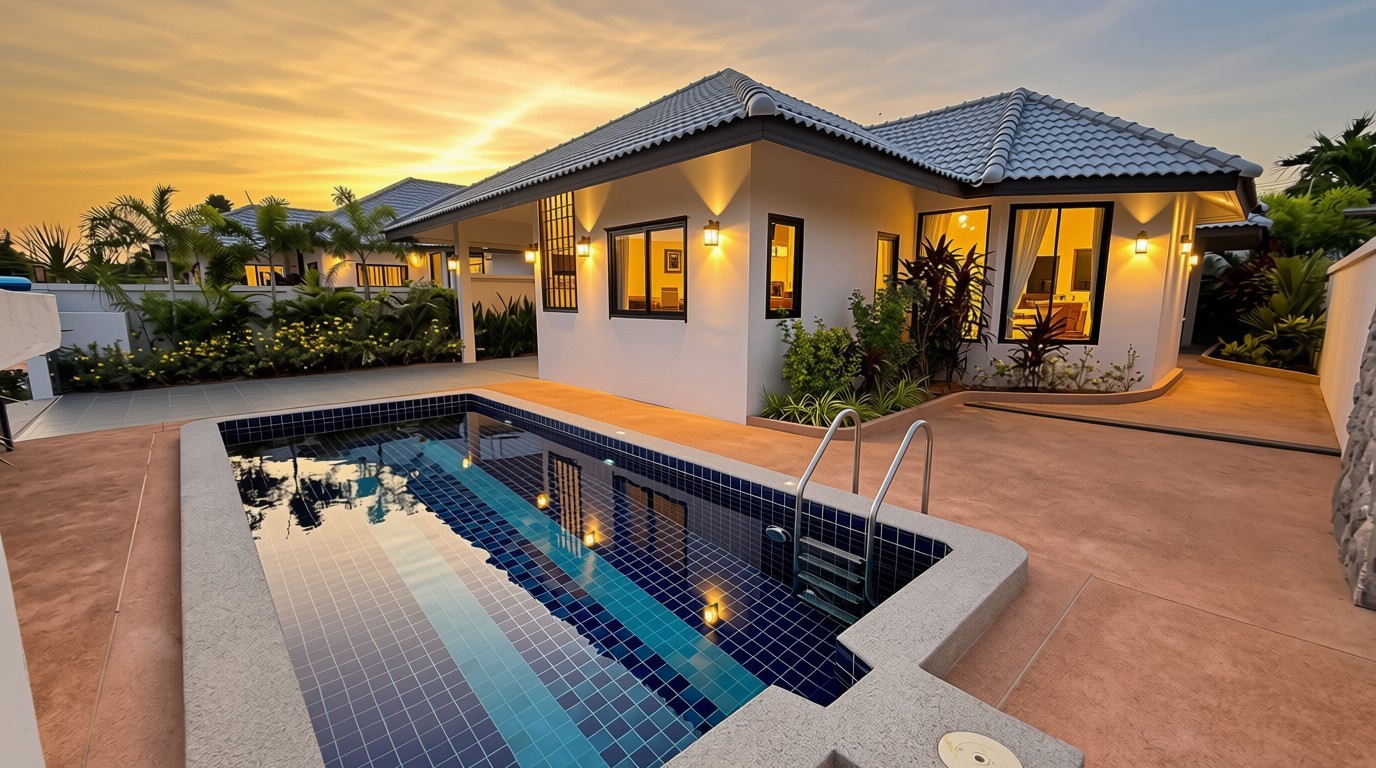 Aerial pool view